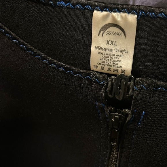 SISYAMA Sauna Sweat Workout Exercise Compression Slimming Suit Neoprene Sz XXL - Picture 6 of 13